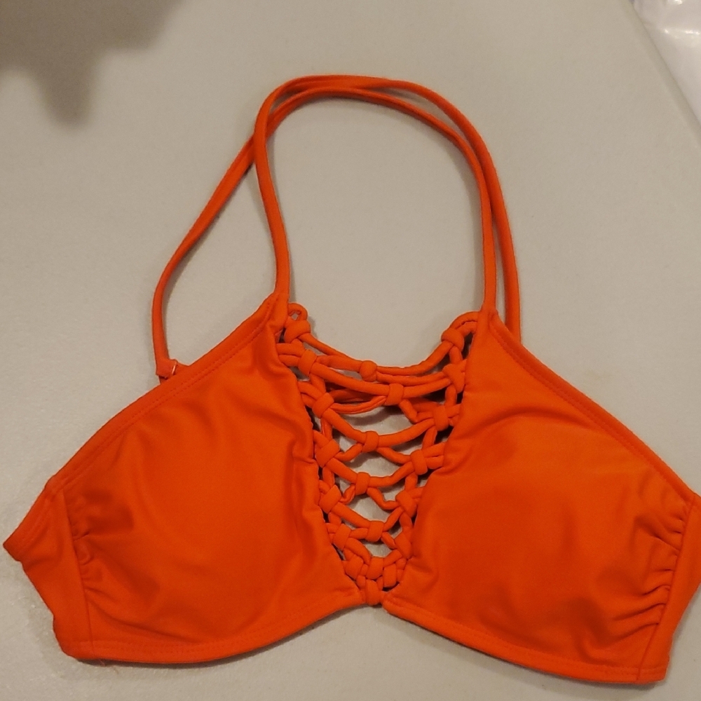 Orange Women's Swim Top